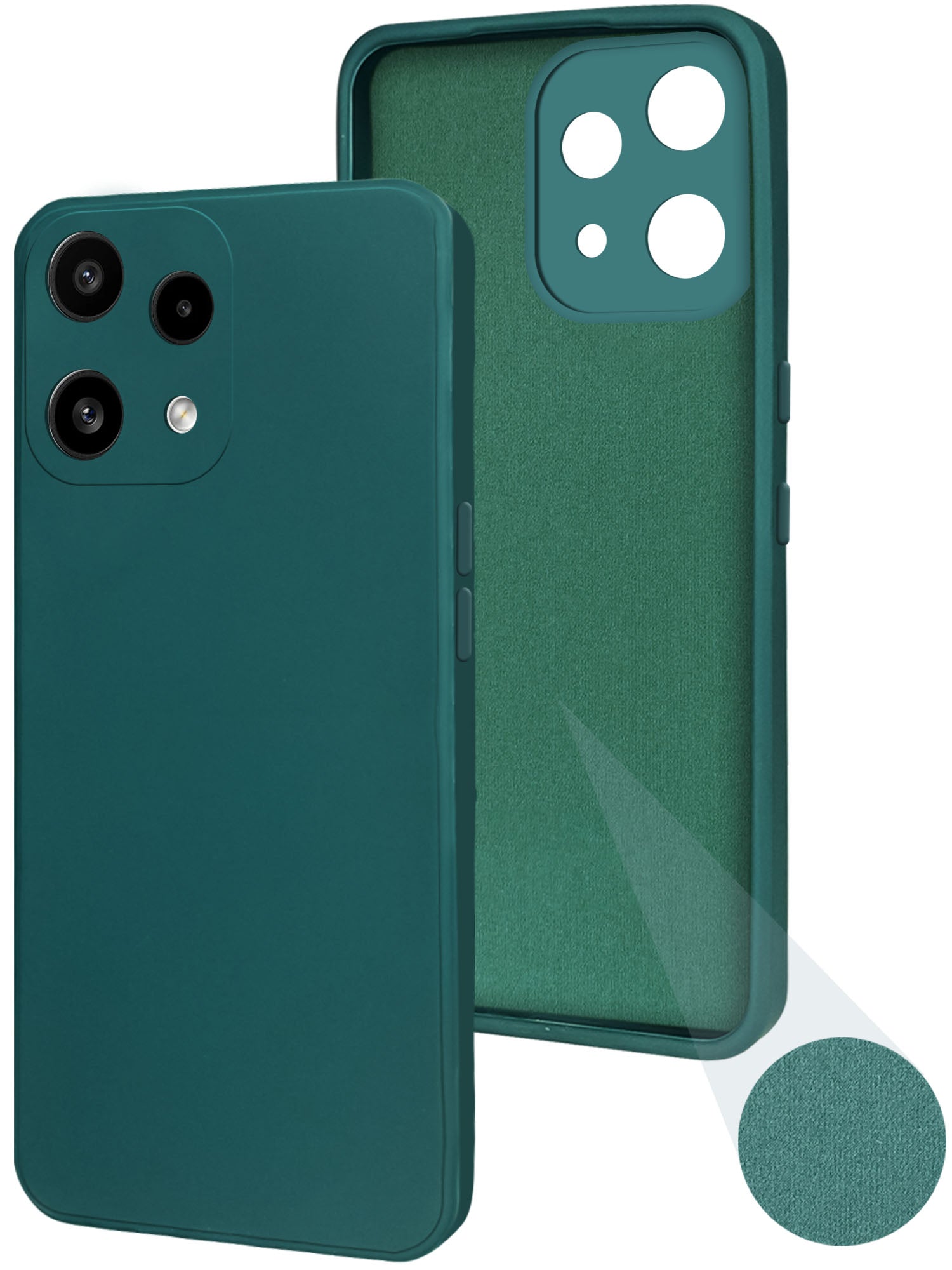 For Nothing Phone 3A Lite Back Cover Case (Matte Finish Silicone with Inside Fiber cloth)