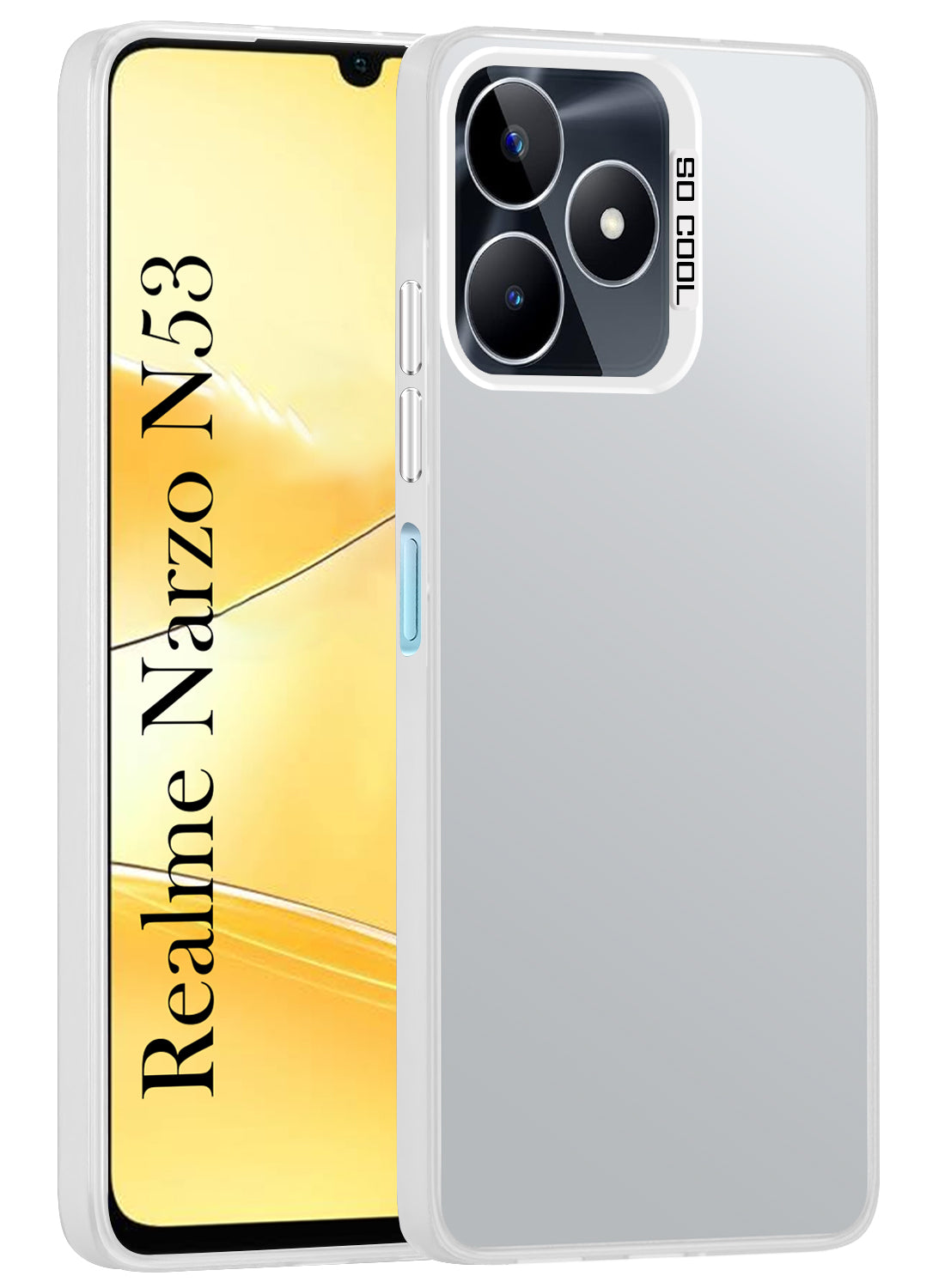 For Realme Narzo N53 Back Cover Case (Velvet Touch | Professional Glossy Finish | Camera Protection Bump)