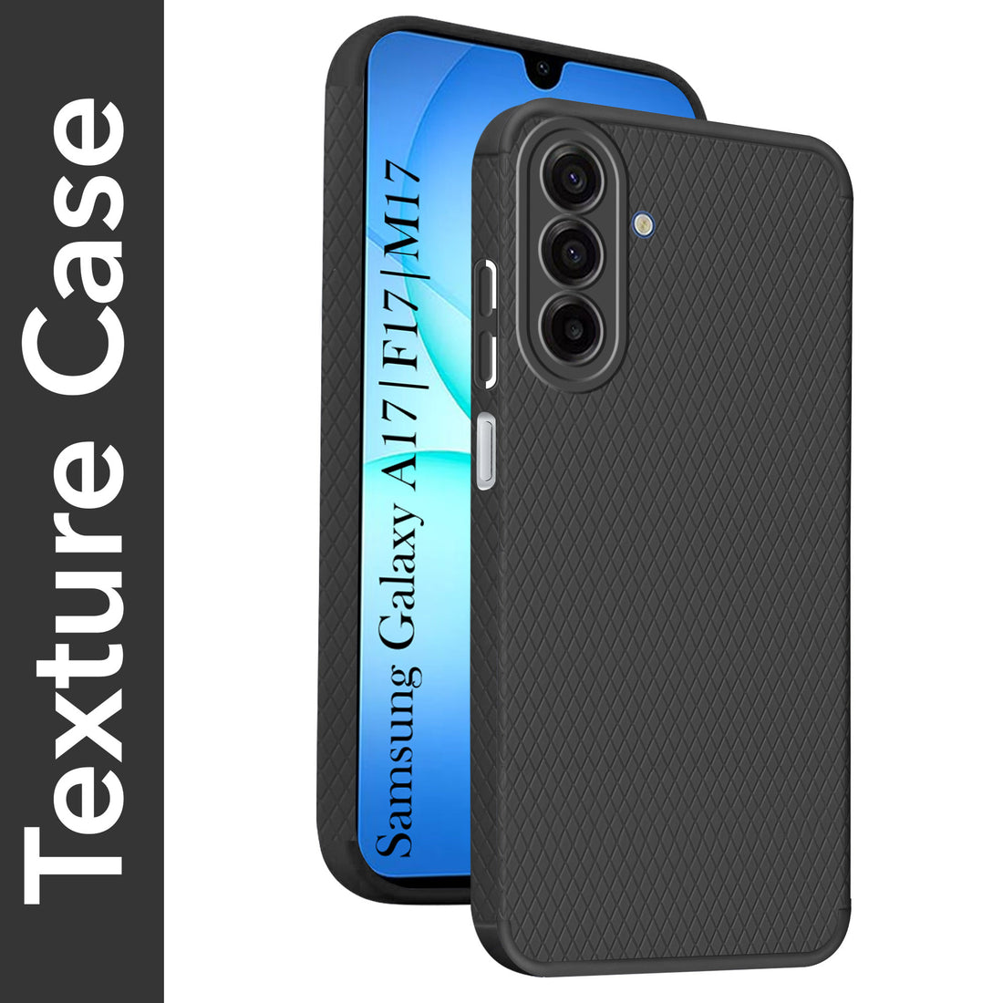 For Samsung Galaxy A17 | Samsung F17 | Samsung M17 5G Back Cover Case Liquid Silicone (Camera Protection | Side Grip Texture | Soft and Flexible)