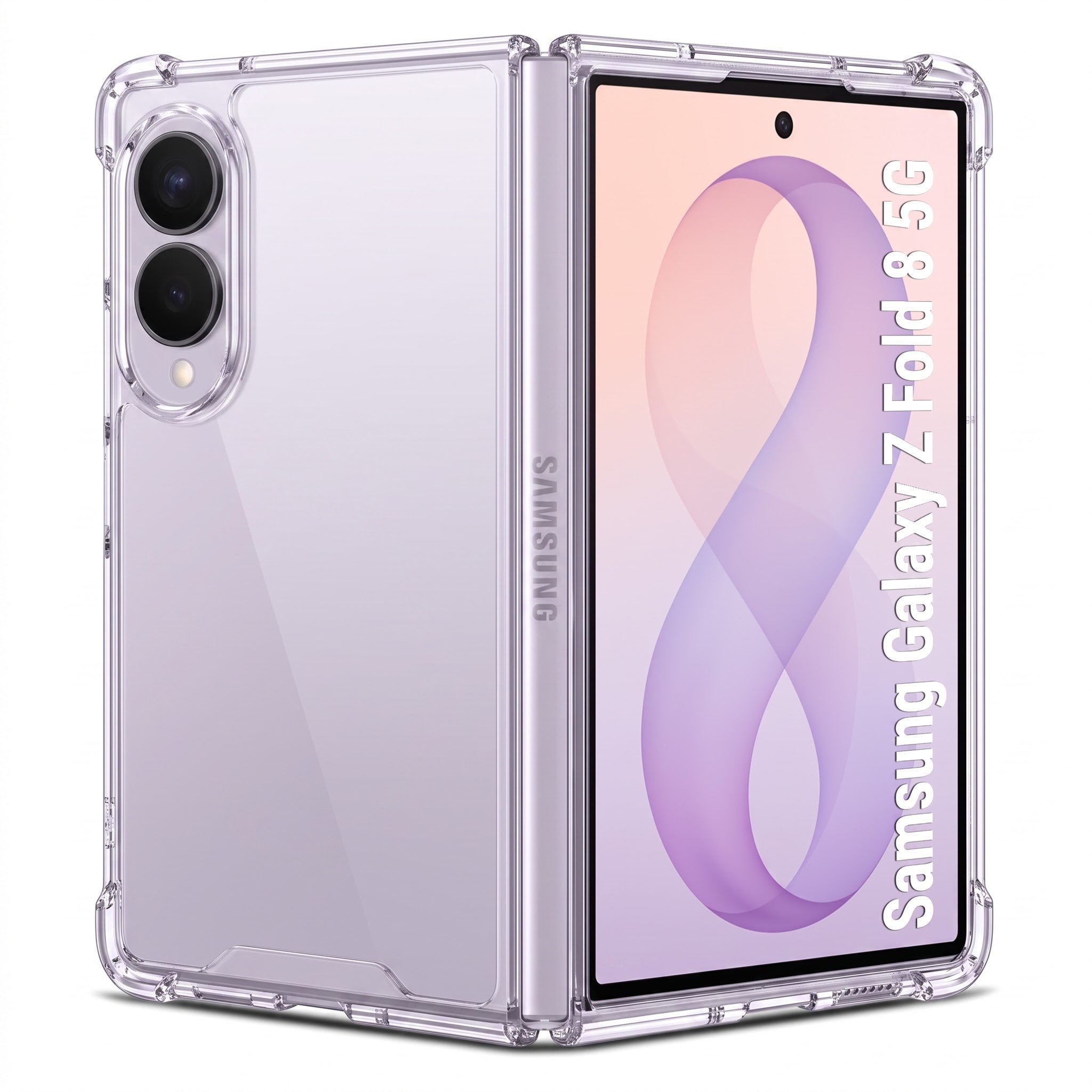 For Samsung Galaxy Z Fold 8 Back Cover Shockproof Crystal-Clear (Drop & Camera Protection | Hard Polycarbonate)
