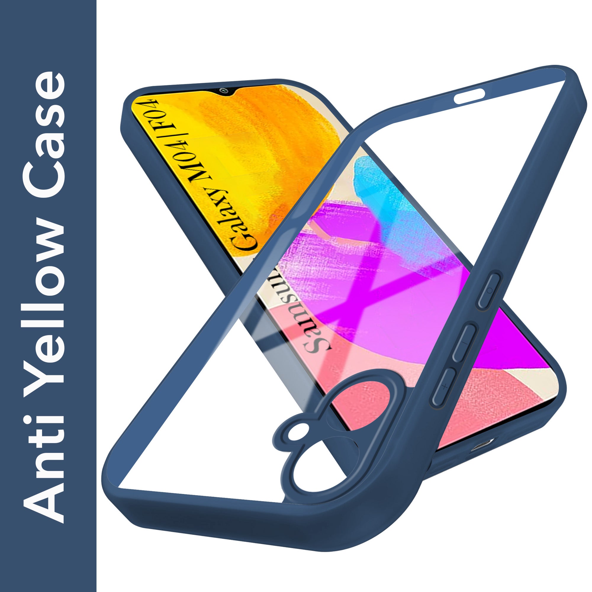For Samsung Galaxy M04 | F04 Back Cover Case Ultra-Hybrid (Lifetime Anti Yellow | Anti Scratch | Crystal Clear Shockproof)