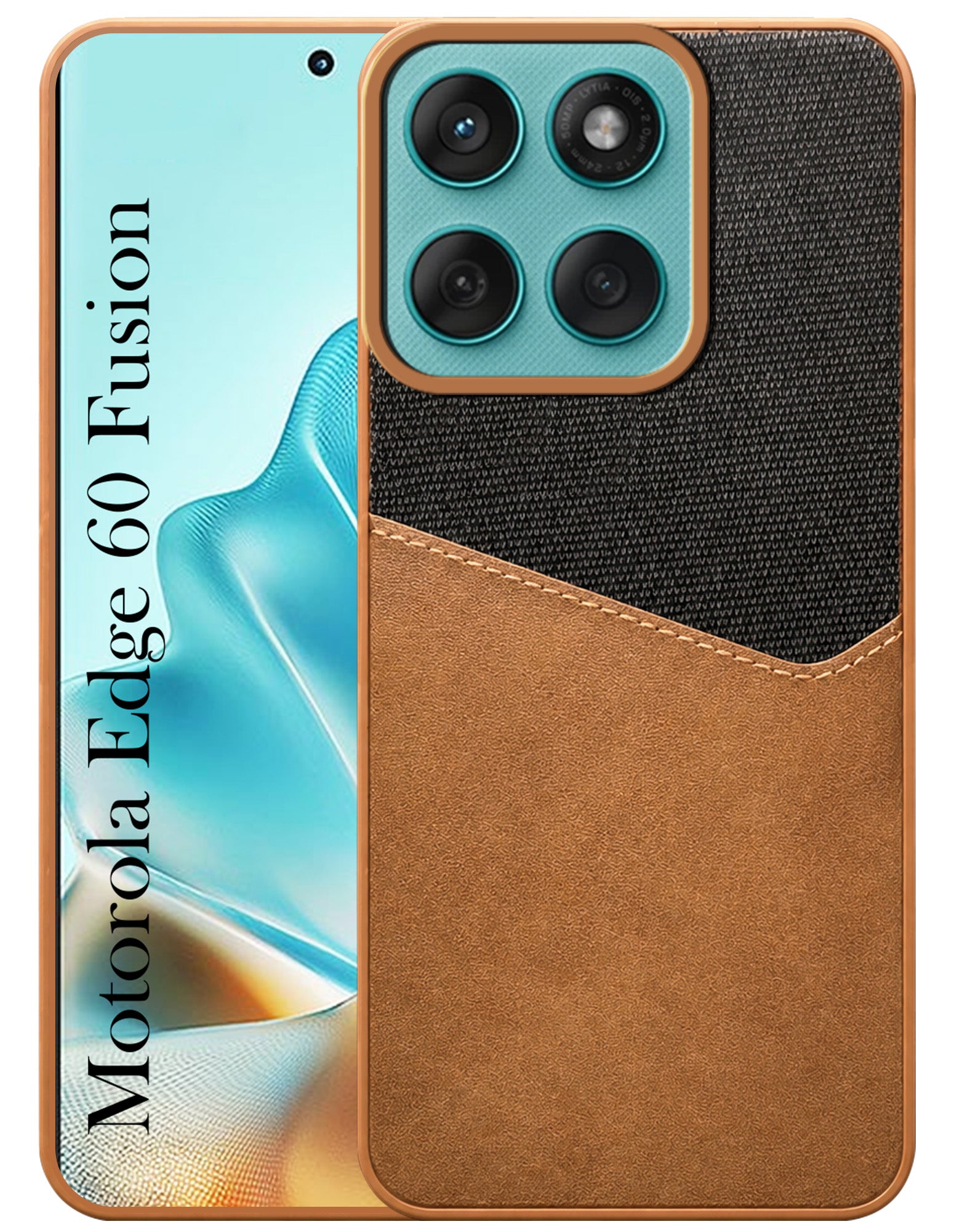 For Motorola Moto Edge 60 Fusion Back Cover Case (Dual PU Leather Stitch | Professional Minimalist | Soft and Flexible)