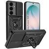 For Samsung Galaxy S26 5G Back Cover Case Hybrid Armor (Sliding Shutter Camera Protection | Polycarbonate |Ring Holder Kickstand)
