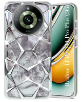 For Realme 11 Pro 5G | Realme 11 Pro Plus 5G Back Cover Case (Dual Design Glitter Sparkle and Detachable Diamond Print Case | Soft and Flexible)