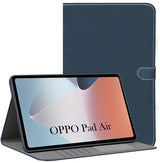 For Oppo Pad Air Flip Cover Folio Case (PU Matte Leather | Multi-Angle Smart Stand | Card Storage Slots | Silicone Back Pouch)