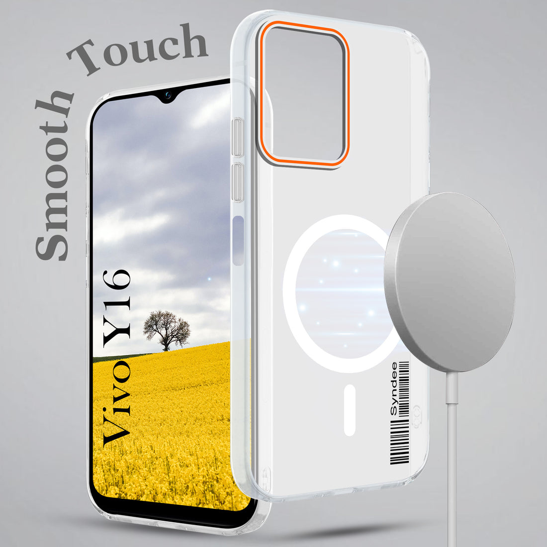 For Vivo Y16 Back Cover Case (Soft Touch | Camera Bump Protection | MagSafe Compatible | Matte Finish)