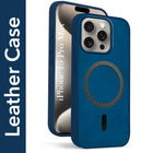 For Apple iPhone 15 Pro Max Back Cover Case (Sleek Leather Finish | MagSafe Compatible Wireless Charging | Camera Bump Protection)
