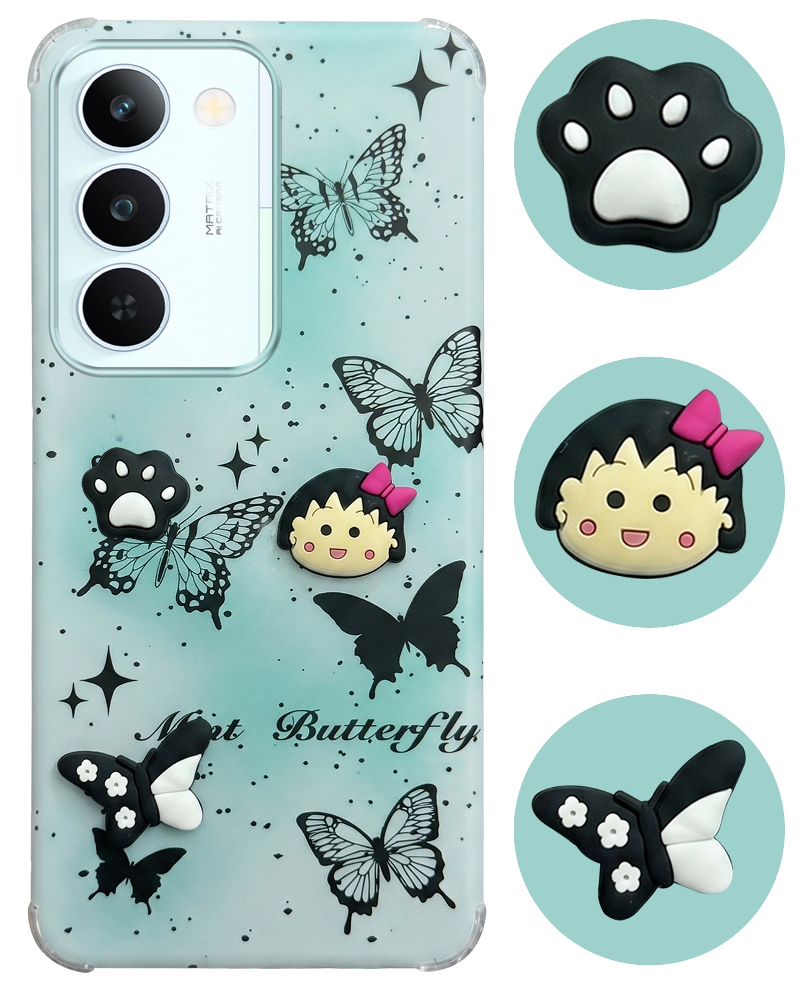 For Realme P4 Lite 5G | Realme Narzo 100 Lite 5G Back Cover Case (3D Cute Cartoons | Hard Back Side Soft | Matte Premium Finish | HD Printing)