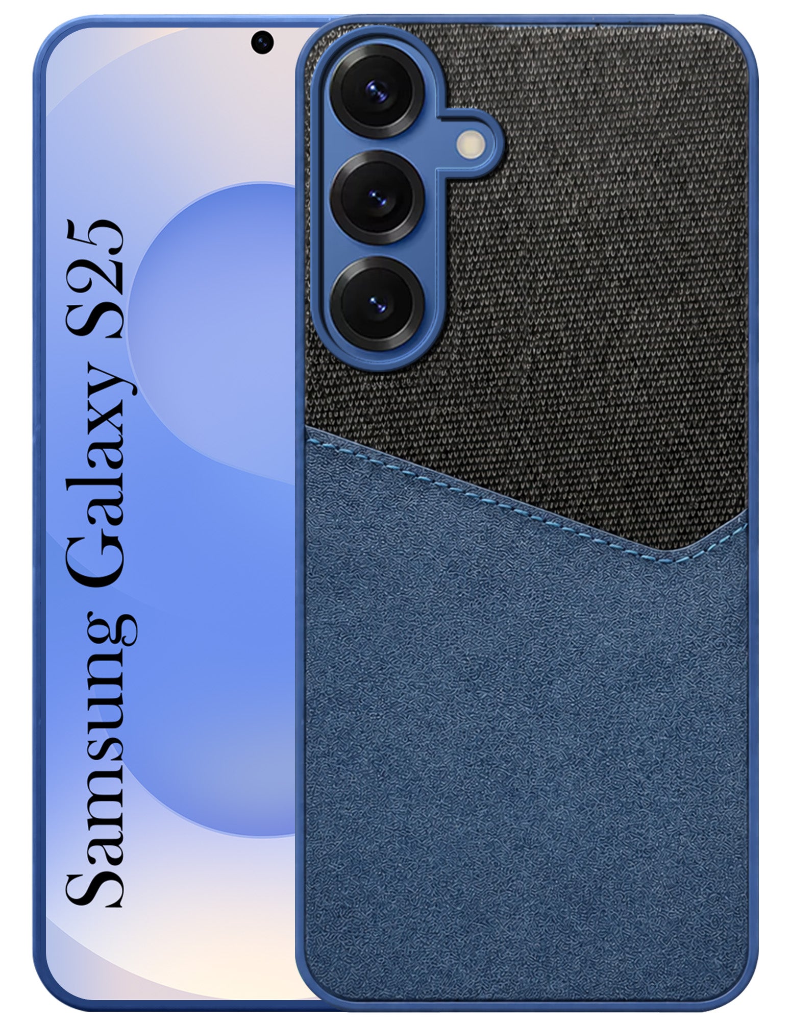 For Samsung Galaxy S25 Back Cover Case (Dual PU Leather Stitch | Professional Minimalist | Soft and Flexible)