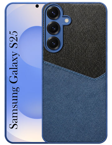 For Samsung Galaxy S25 Back Cover Case (Dual PU Leather Stitch | Professional Minimalist | Soft and Flexible)
