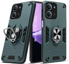 For Redmi 15C Hybrid Armor Back Cover Case (Shockproof Dual Layer Polycarbonate |Ring Holder Kickstand)