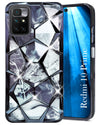 For Xiaomi Mi Redmi 10 Prime Back Cover Case (Dual Design Glitter Sparkle and Detachable Diamond Print Case | Soft and Flexible)