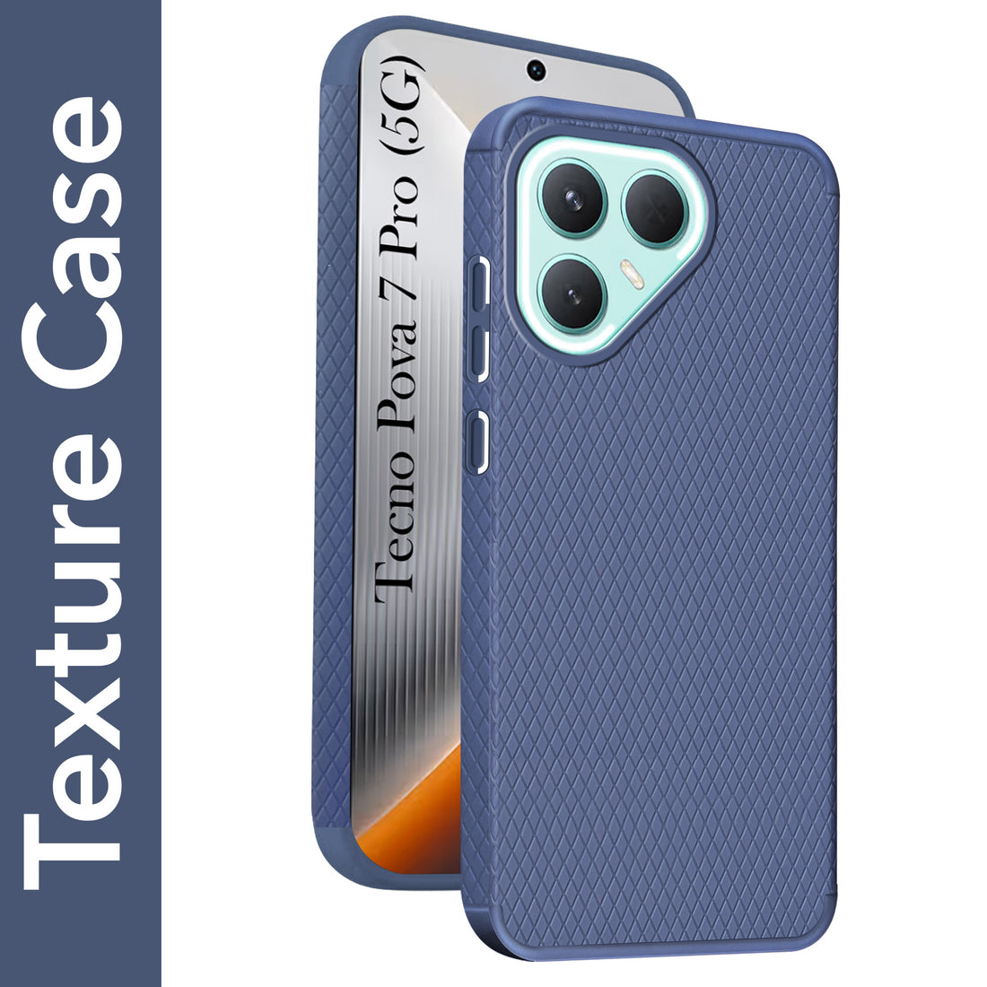 For Tecno Pova 7 Pro 5G Back Cover Case Liquid Silicone (Camera Protection | Side Grip Texture | Soft and Flexible)