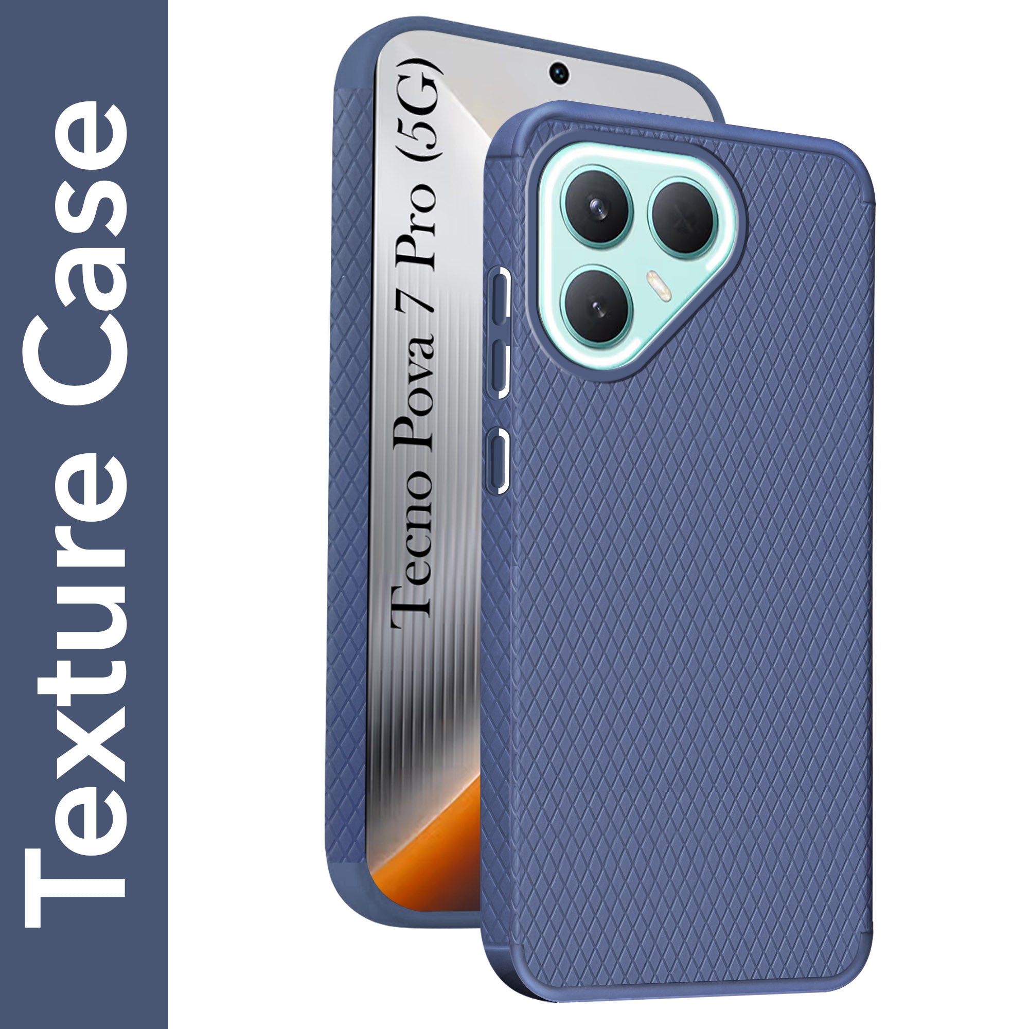 For Tecno Pova 7 Pro 5G Back Cover Case Liquid Silicone (Camera Protection | Side Grip Texture | Soft and Flexible)