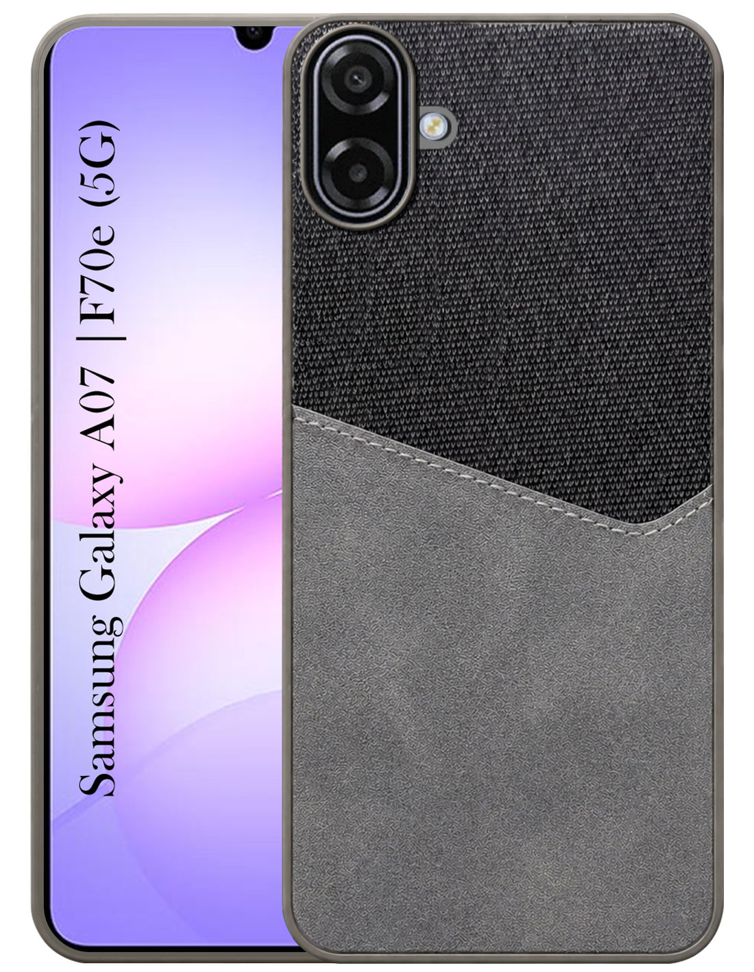 For Samsung Galaxy A07 5G | F70e 5G Back Cover Case (Dual PU Leather Stitch | Professional Minimalist | Soft and Flexible)