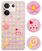 For Vivo V60 | Vivo T4 Pro Back Cover Case (3D Cute Cartoons | Hard Back Side Soft | Matte Premium Finish | HD Printing)