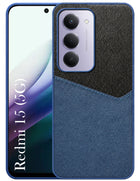 For Redmi 15 Back Cover Case (Dual PU Leather Stitch | Professional Minimalist | Soft and Flexible)