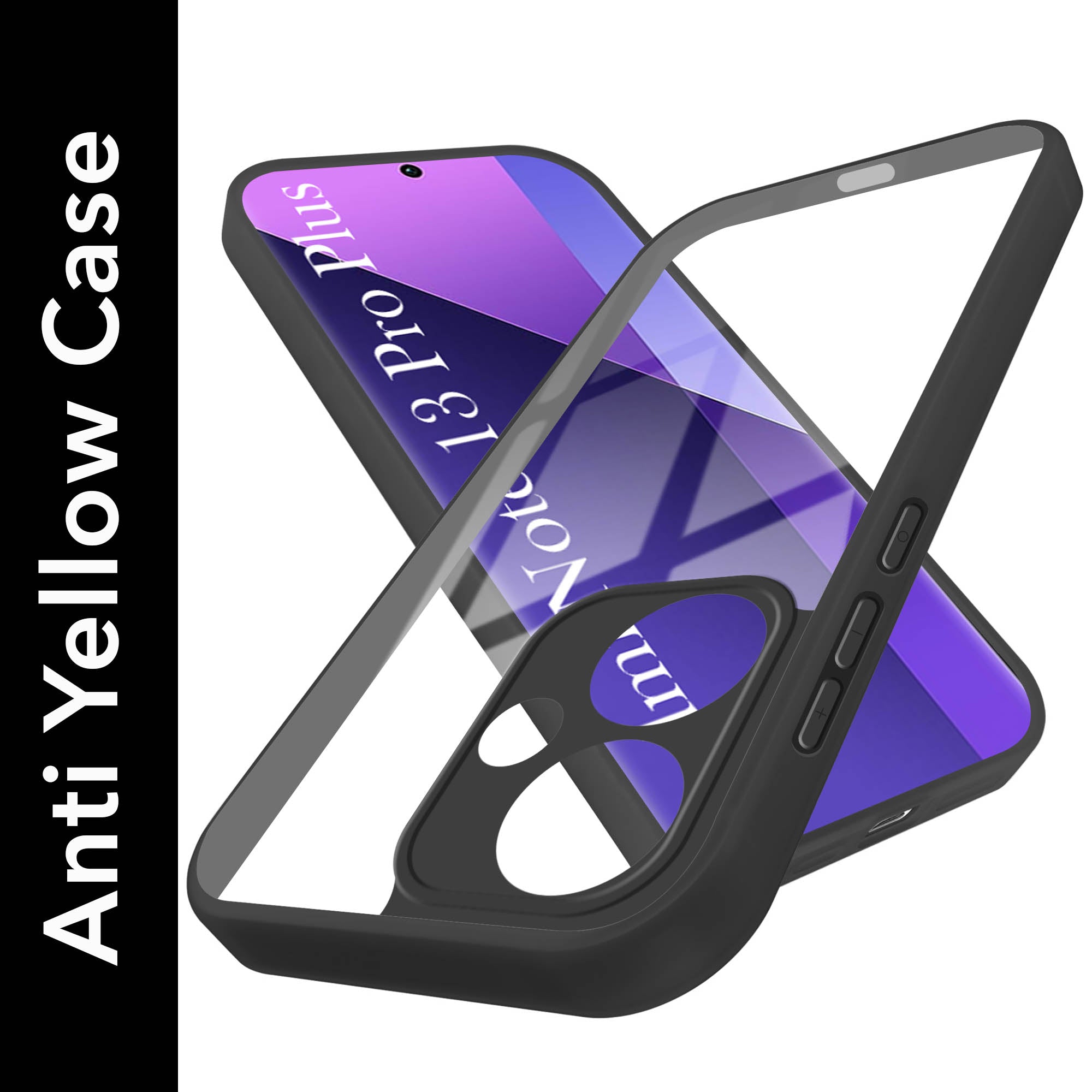 For Redmi Note 13 Pro Plus Back Cover Case (Lifetime Anti Yellow | Anti Scratch | Crystal Clear Shockproof)