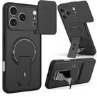 For Apple iPhone 17 Pro Back Case Cover Metallic (Hybrid Armor Kickstand | Sliding Shutter Camera Protection | MagSafe Compatible)