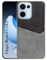 For Oppo Reno13 | Oppo Reno 13 Back Cover Case (Dual PU Leather Stitch | Professional Minimalist | Soft and Flexible)