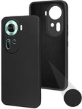 For Oppo Reno11 5G Back Cover Case (Matte Finish Silicone with Inside Fiber cloth)