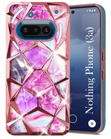 For Nothing Phone 3A 5G Back Cover Case(Dual Design Glitter Sparkle and Detachable Diamond Print Case | Soft and Flexible)