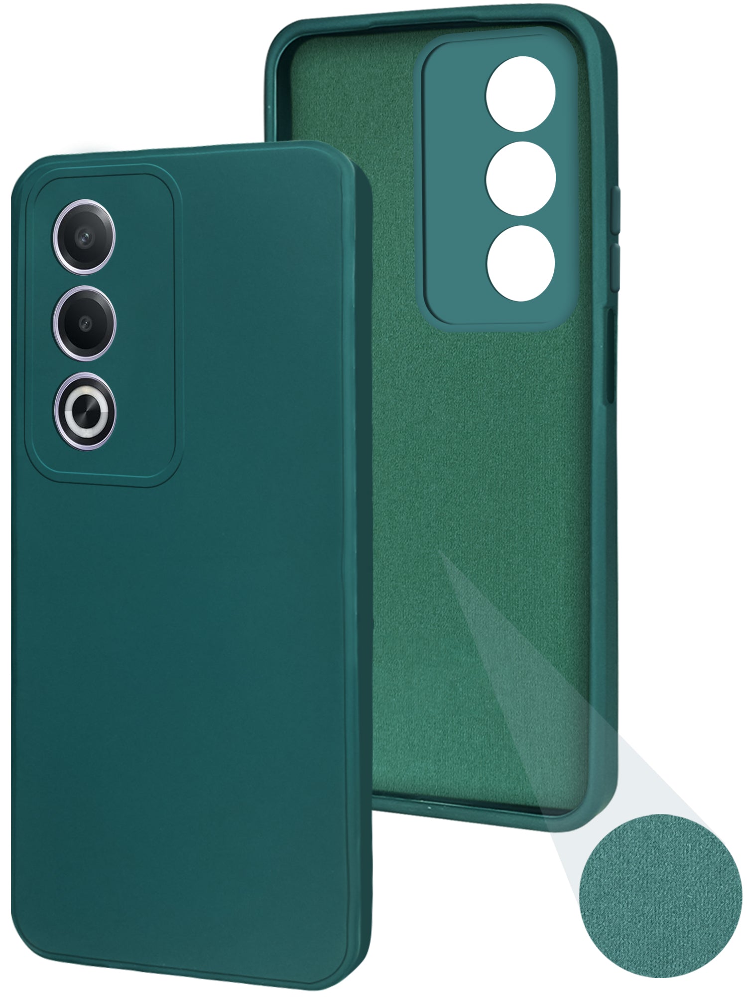 For Oppo A3 Pro 5G Back Cover Case (Matte Finish Silicone with Inside Fiber cloth |Black)