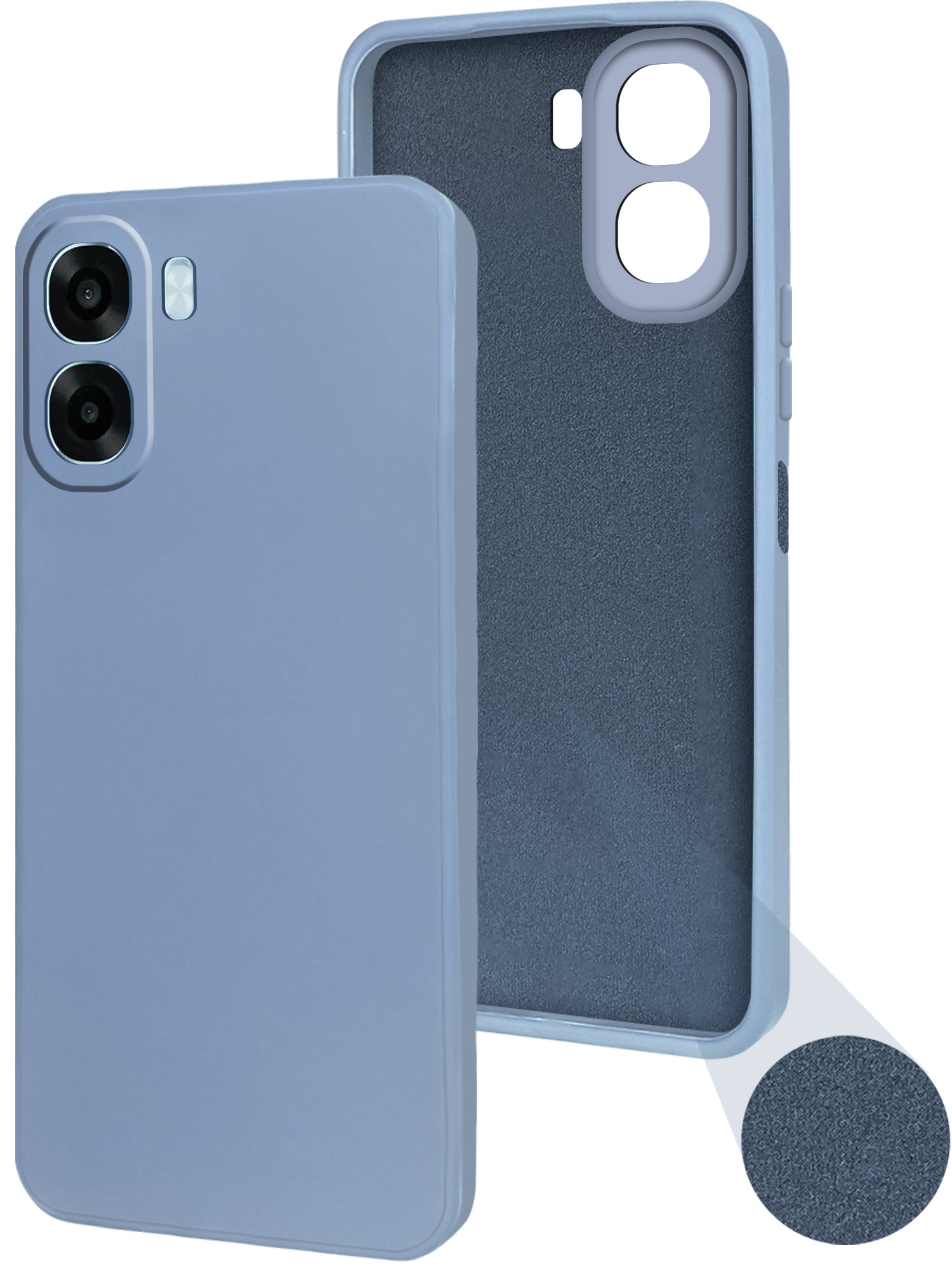 For Oppo A6X | Oppo A6S Back Cover Case (Matte Finish Silicone with Inside Fiber cloth)
