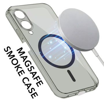 For Vivo Y28 5G Back Cover Case Lifetime Anti-Yellow MagSafe Compatible Clear (Sleek Hard Crystal | Shockproof and Camera Protection)