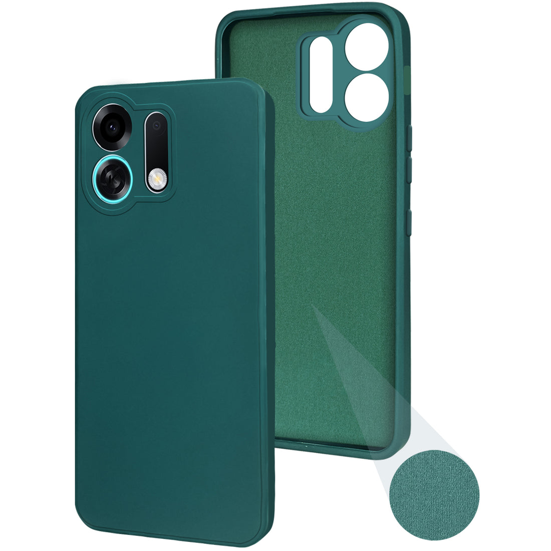 For Oppo K13 Turbo | Oppo K13 Turbo Pro Back Cover Case (Matte Finish Silicone with Inside Fiber cloth)