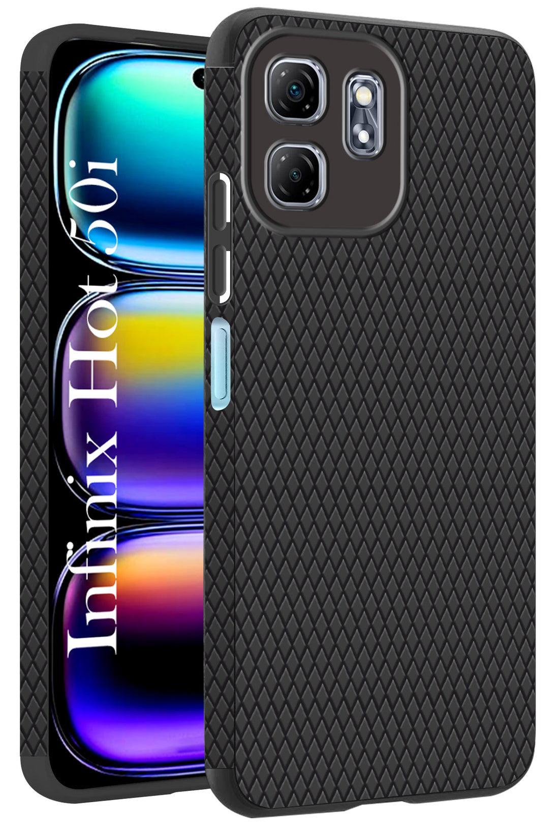 For Infinix Hot 50i Back Cover Case (Camera Protection | Side Grip Texture | Soft and Flexible)
