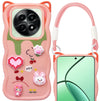 For Realme C65 5G Back Case Cover Strap (3D Embossed Figures | Strap Holder | 360* Soft Cushion with Camera Bump)