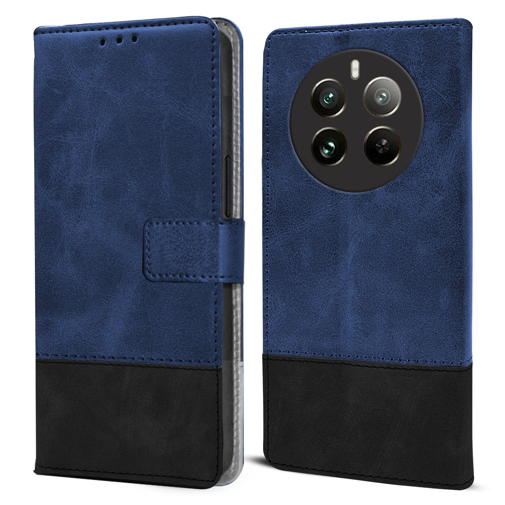 For Realme Narzo 70 5G Flip Cover Case (Professional Dual Leather Wallet with Magnetic Closure)
