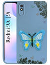 For Xiaomi Mi Redmi 9A | Redmi 9i Back Cover Case (Soft Butterfly Embroidery | Women Teen Girls | Camera Protection| Matte Silicone)