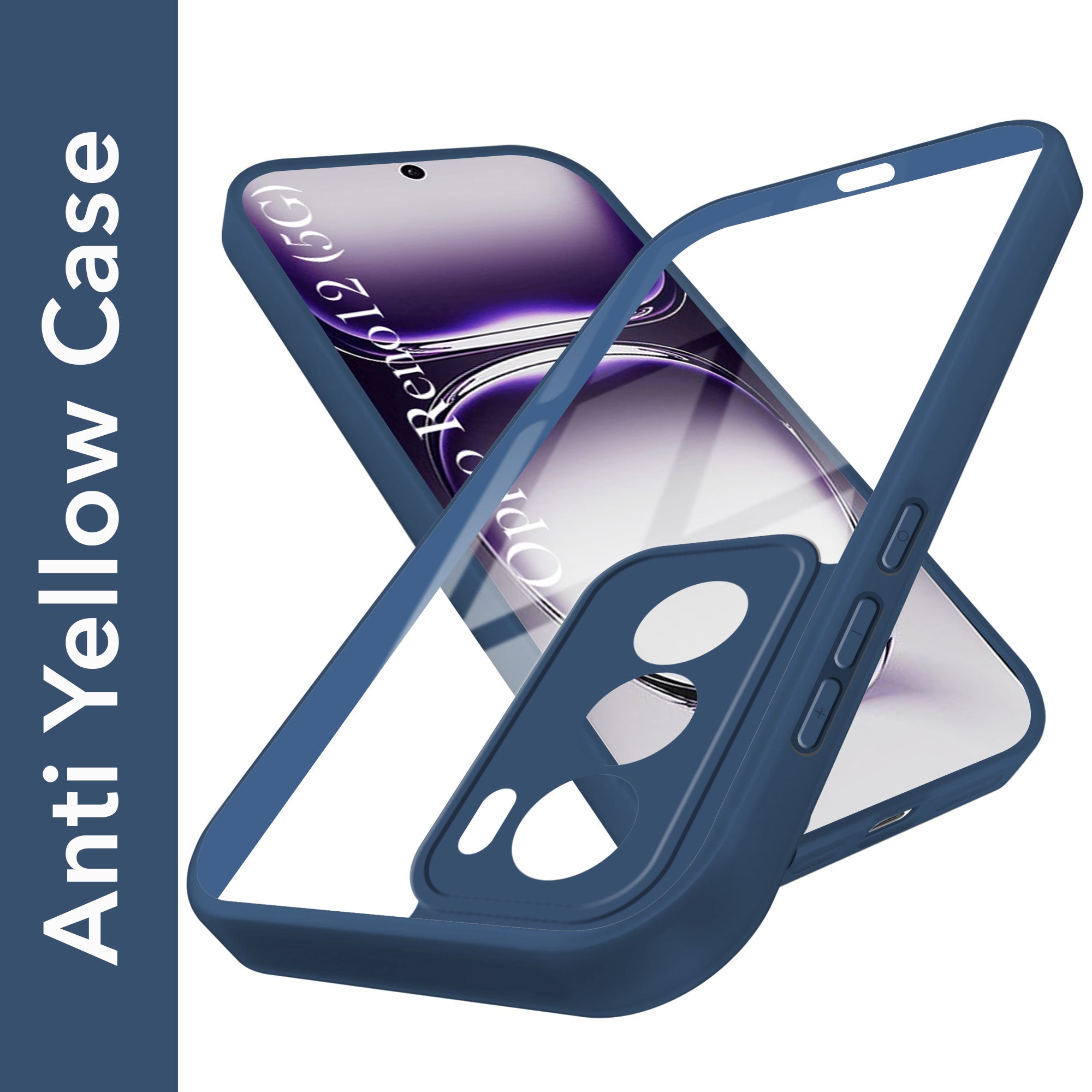 For Oppo Reno12 5G | Oppo Reno 12 5G Back Cover Case (Lifetime Anti Yellow | Anti Scratch | Crystal Clear Shockproof)