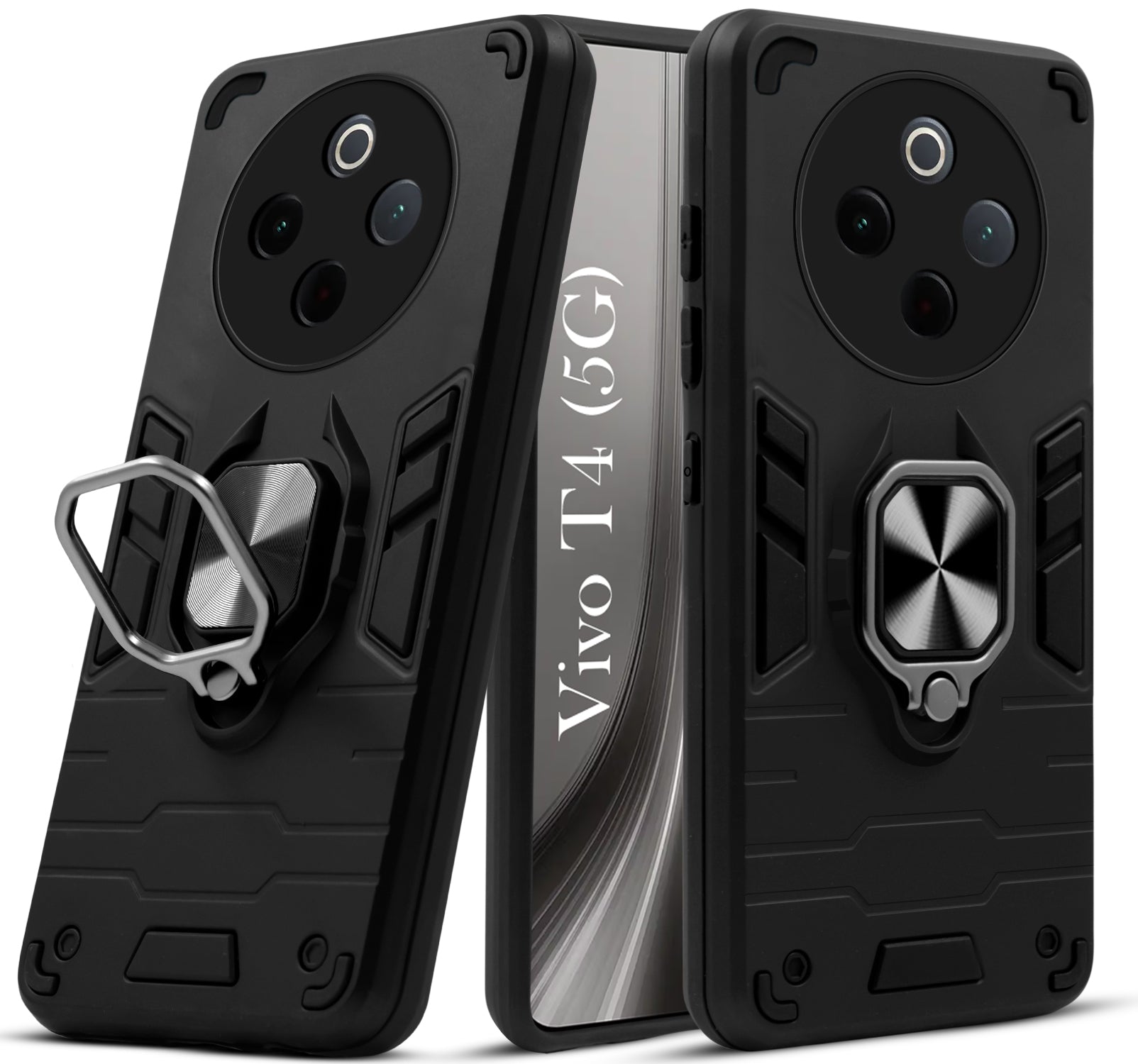 For Vivo T4 Back Cover Case (Shockproof Polycarbonate Dual Layer Hybrid Armor)