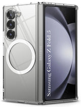 For Samsung Galaxy Z Fold 5 Back Cover Case Lifetime Anti-Yellow Clear (Magnetic Charging Support | Sleek Hard Crystal | Shockproof and Camera Protection)