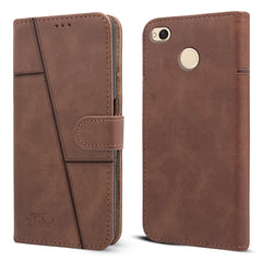 For Xiaomi Redmi 4 Flip Cover Case ( Stitched Leather with Magnetic Closure)