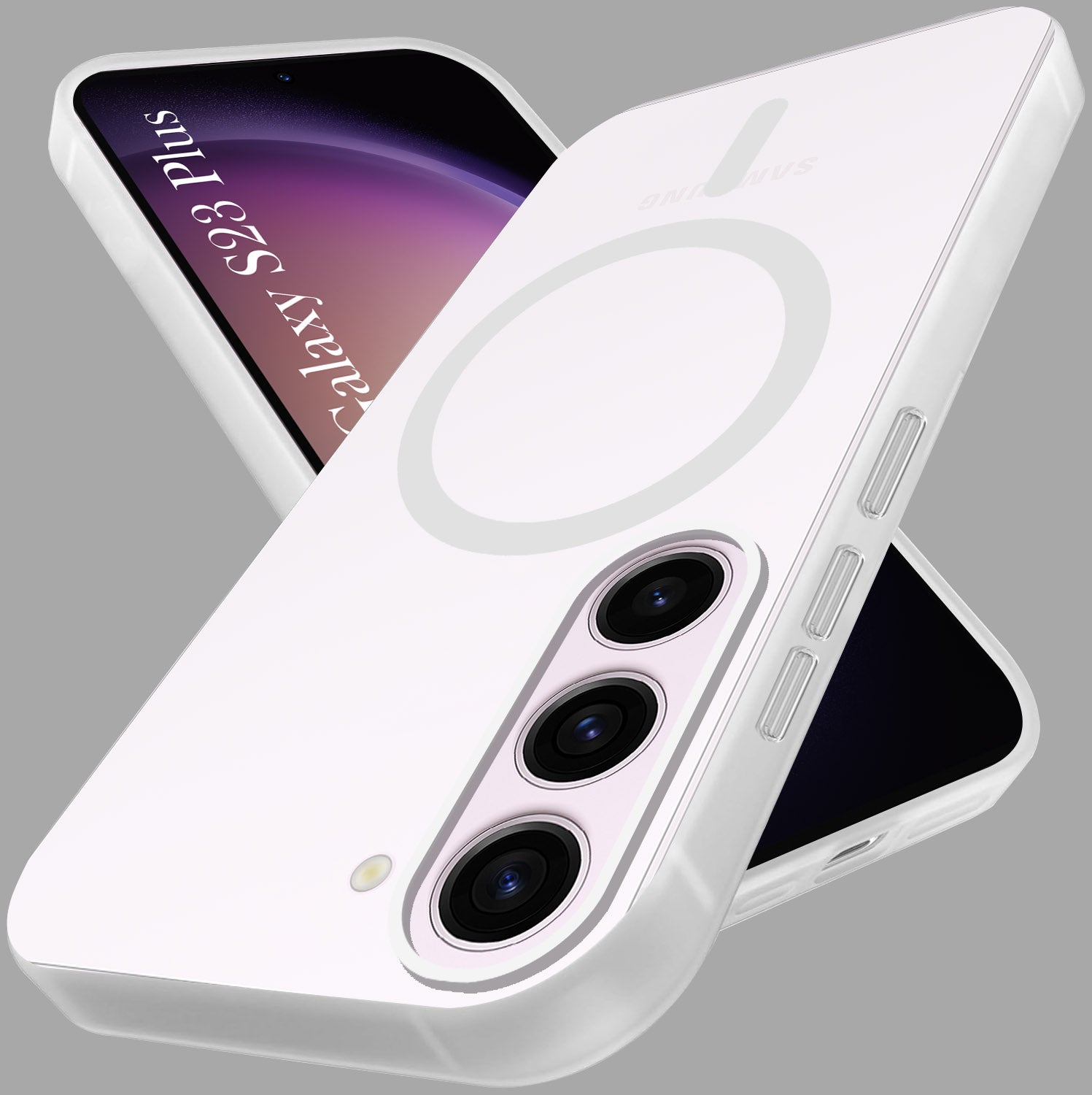 For Samsung Galaxy S23 Plus Back Cover Case Crystal (Frosted Matte Feel | MagSafe Compatible Wireless Charging)
