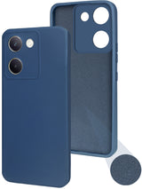 For Vivo Y300 Plus Back Cover Case ( Matte Finish Silicone with Inside Fiber cloth)