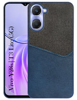 For Vivo T3 Lite 5G | Vivo Y28s 5G Back Cover Case (Dual PU Leather Stitch | Professional Minimalist | Soft and Flexible)