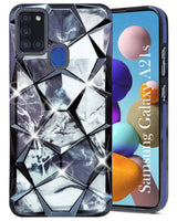 For Samsung Galaxy A21s Back Cover Case (Dual Design Glitter Sparkle and Detachable Diamond Print Case | Soft and Flexible)