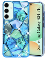 For Samsung Galaxy S24 FE Back Cover Case (Dual Design Glitter Sparkle and Detachable Diamond Print Case | Soft and Flexible)