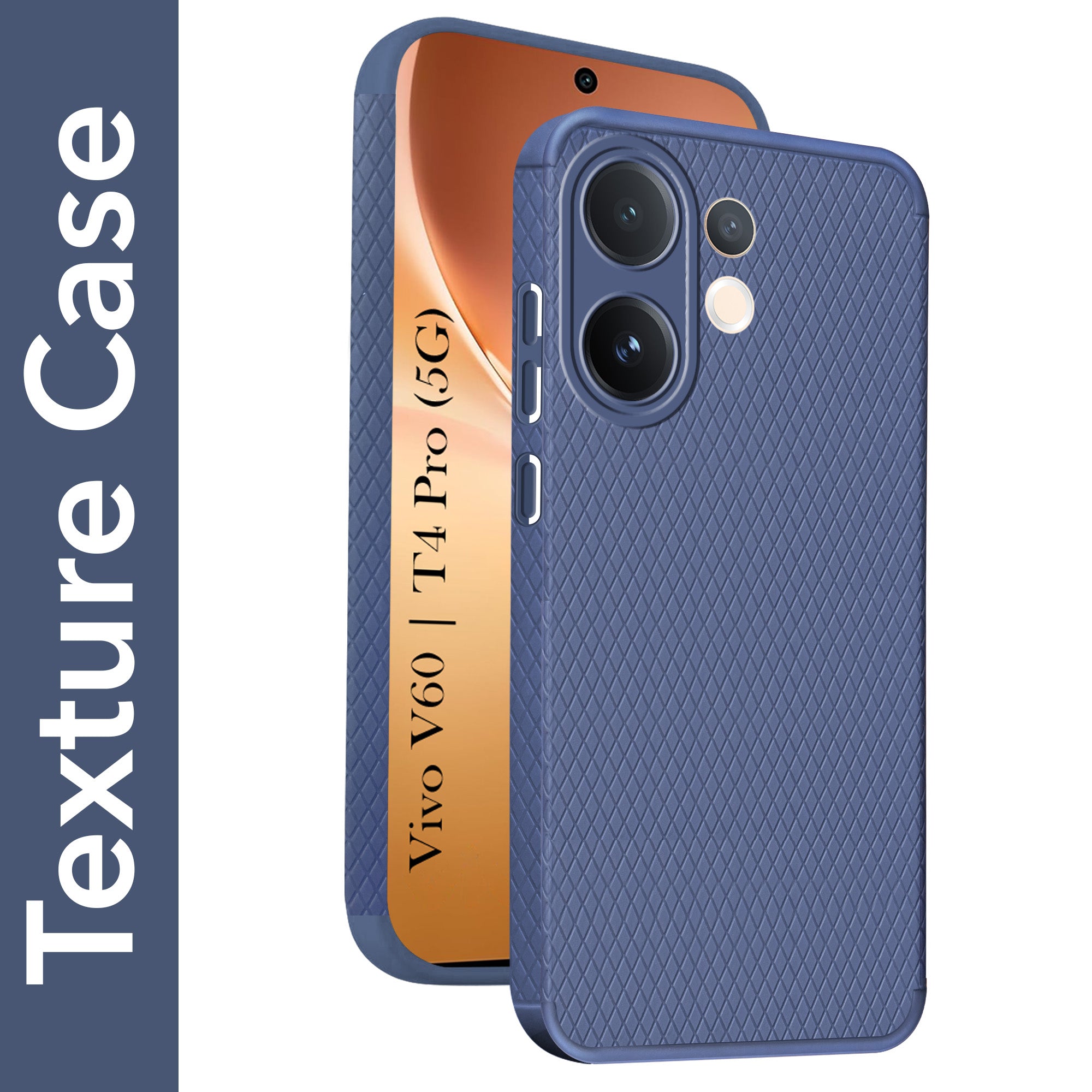 For Vivo V60 | Vivo T4 Pro Back Cover Case (Liquid Silicone | Side Grip | Camera Protection)