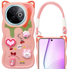 For Vivo Y39 Back Case Cover Strap (3D embossed Figures | Strap Holder | 360* Soft Cushion with Camera Bump)