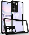 For Realme C73 Back Cover Case ( Shockproof with Polycarbonate Clear Panel | Professional Black)