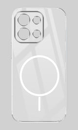 For OnePlus 13S Back Cover Case (Crystal Clear Case | MagSafe Wireless Charging Support | Hard Anti Yellow | Camera Protection Bump)