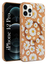 For Apple iPhone 12 Pro  Back Cover Case  (Cute Floral Design | Flower Print for Girls | MagSafe Compatible Wireless Charging)