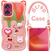 For Motorola Moto Edge 50 Fusion Back Case Cover Strap (3D embossed Figures | Strap Holder | 360* Soft Cushion with Camera Bump)