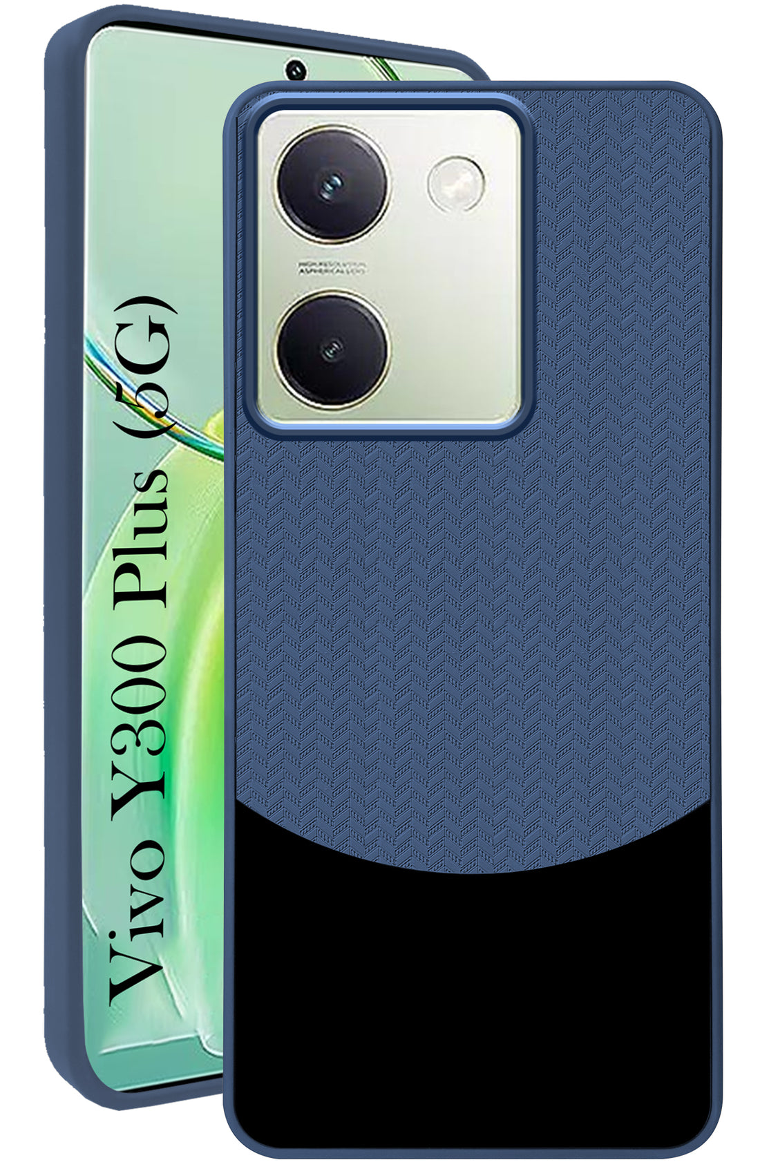 For Vivo Y300 Plus Back Cover Case (Elegant PU Leather Finish | Premium Minimalist Professional | Camera Protection Bump)